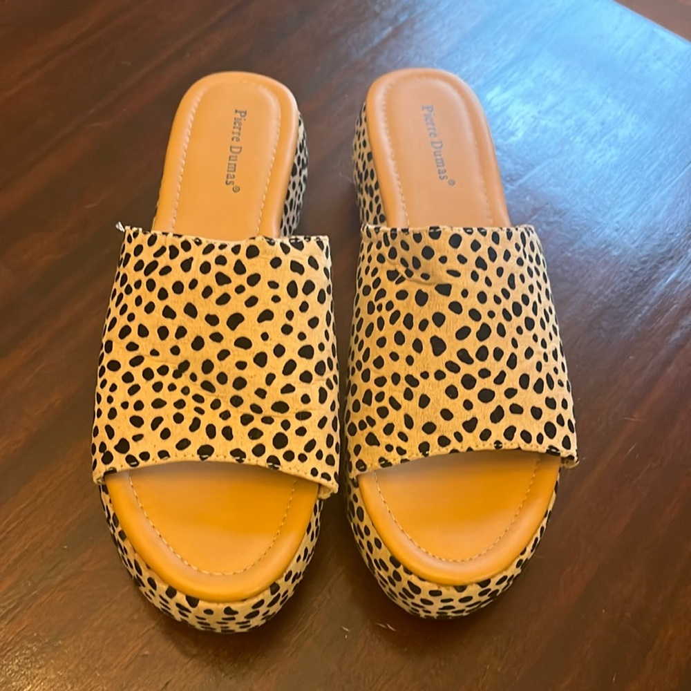 Pierre Dumas Leopard Print Slides - image 1